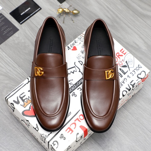 Replica Dolce & Gabbana D&G Leather Shoes For Men #1264771 $82.00 USD for Wholesale