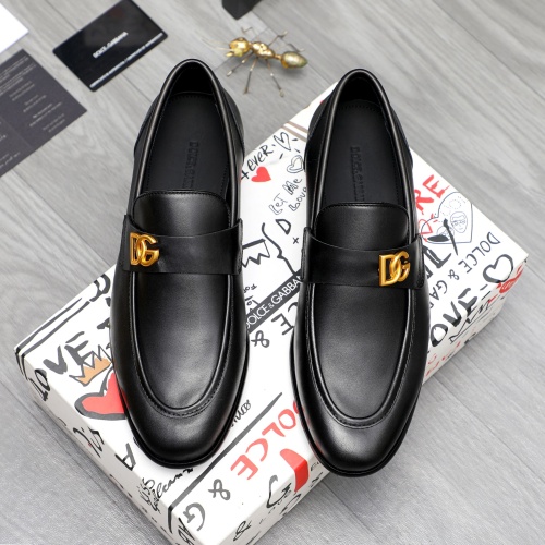 Replica Dolce & Gabbana D&G Leather Shoes For Men #1264774 $82.00 USD for Wholesale