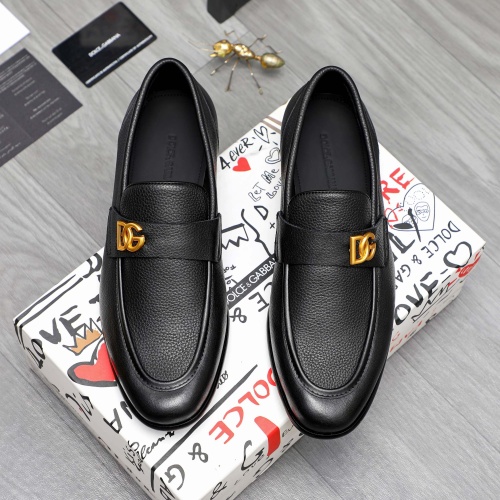 Replica Dolce & Gabbana D&G Leather Shoes For Men #1264776 $82.00 USD for Wholesale