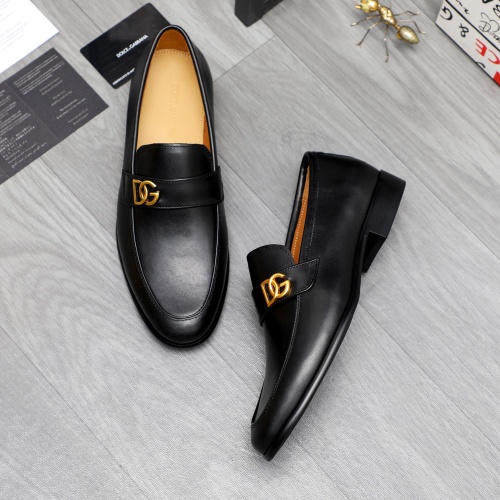 Replica Dolce & Gabbana D&G Leather Shoes For Men #1264786 $82.00 USD for Wholesale