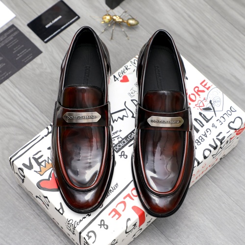 Replica Dolce & Gabbana D&G Leather Shoes For Men #1264788 $82.00 USD for Wholesale