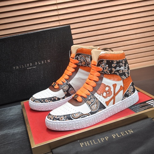 Replica Philipp Plein PP High Tops Shoes For Men #1265113, $105.00 USD, [ITEM#1265113], Replica Philipp Plein PP High Tops Shoes outlet from China