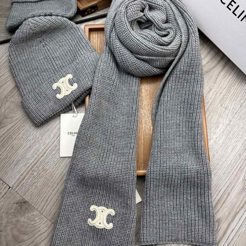 Replica Celine Hat and Scarf Set #1265253, $76.00 USD, [ITEM#1265253], Replica Celine Hat and Scarf and Glove Set outlet from China