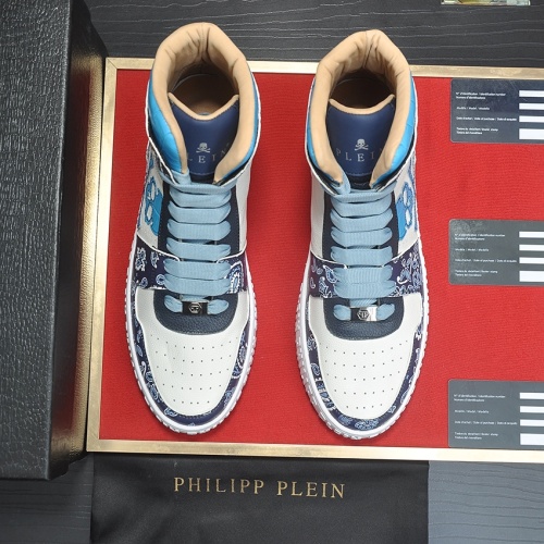 Replica Philipp Plein PP High Tops Shoes For Men #1265781 $105.00 USD for Wholesale