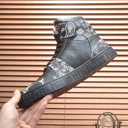 Replica Philipp Plein PP High Tops Shoes For Men #1265784 $105.00 USD for Wholesale