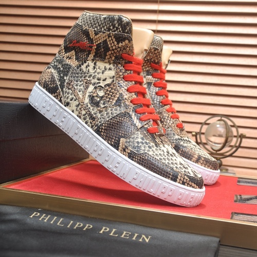 Replica Philipp Plein PP High Tops Shoes For Men #1265786 $105.00 USD for Wholesale