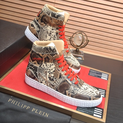 Replica Philipp Plein PP High Tops Shoes For Men #1265786 $105.00 USD for Wholesale