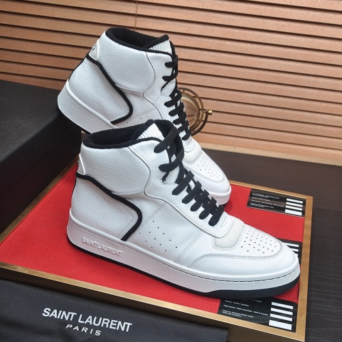 Replica Yves Saint Laurent YSL High Tops Shoes For Men #1265898 $98.00 USD for Wholesale