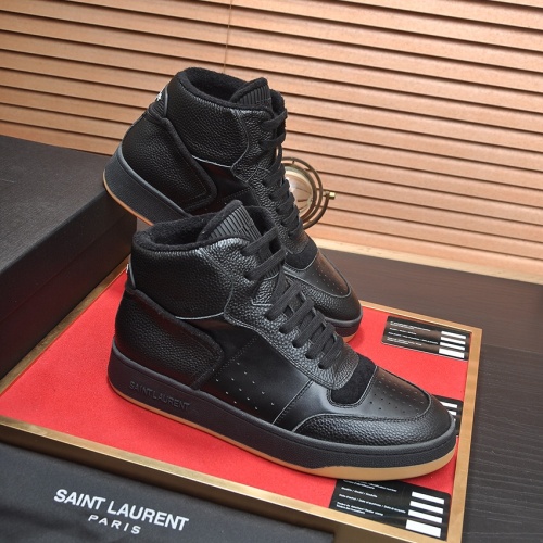 Replica Yves Saint Laurent YSL High Tops Shoes For Men #1265901 $98.00 USD for Wholesale