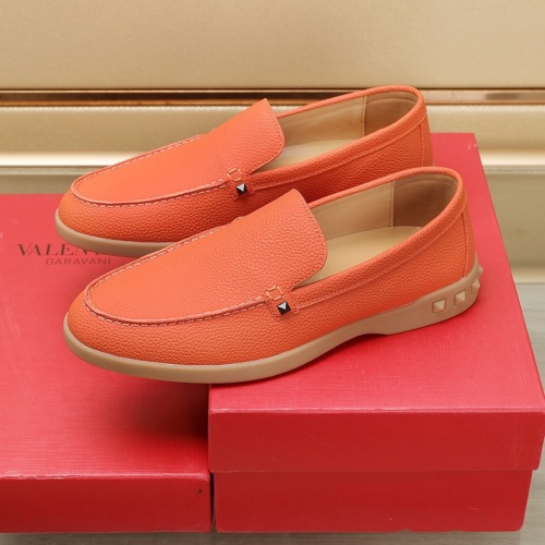 Replica Valentino Leather Shoes For Men #1266257 $96.00 USD for Wholesale