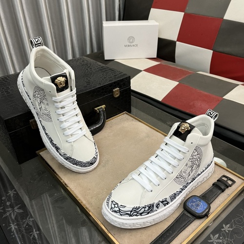 Replica Versace High Tops Shoes For Men #1266261 $76.00 USD for Wholesale