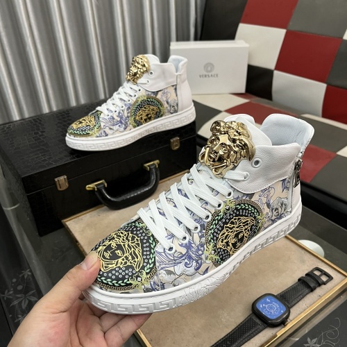 Replica Versace High Tops Shoes For Men #1266263, $76.00 USD, [ITEM#1266263], Replica Versace High Tops Shoes outlet from China