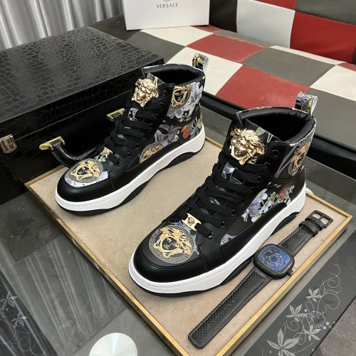 Replica Versace High Tops Shoes For Men #1266549 $80.00 USD for Wholesale