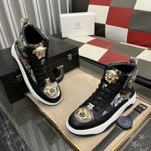 Replica Versace High Tops Shoes For Men #1266549 $80.00 USD for Wholesale