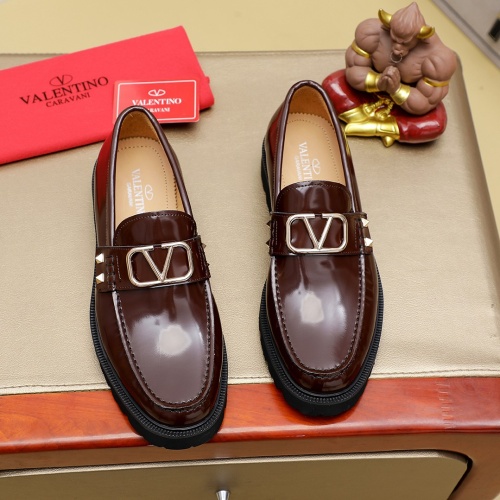 Replica Valentino Leather Shoes For Men #1266604, $98.00 USD, [ITEM#1266604], Replica Valentino Leather Shoes outlet from China