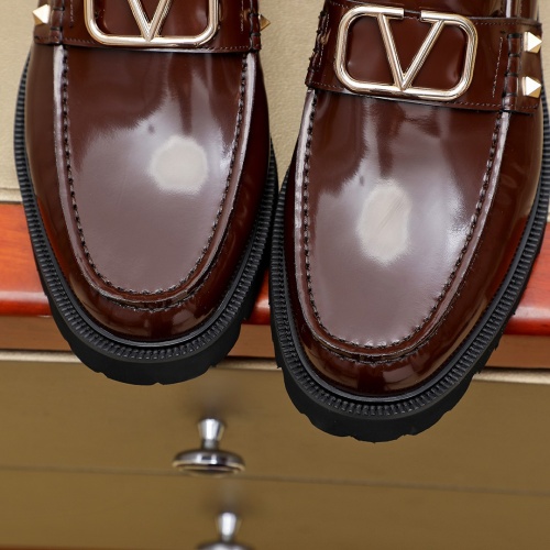 Replica Valentino Leather Shoes For Men #1266604 $98.00 USD for Wholesale