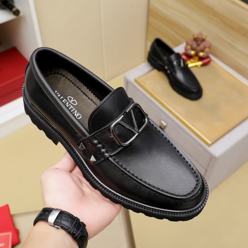 Replica Valentino Leather Shoes For Men #1266606 $98.00 USD for Wholesale