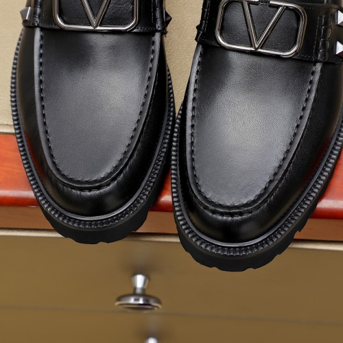 Replica Valentino Leather Shoes For Men #1266606 $98.00 USD for Wholesale