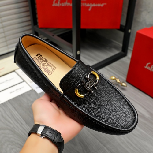 Replica Salvatore Ferragamo Leather Shoes For Men #1266617 $68.00 USD for Wholesale