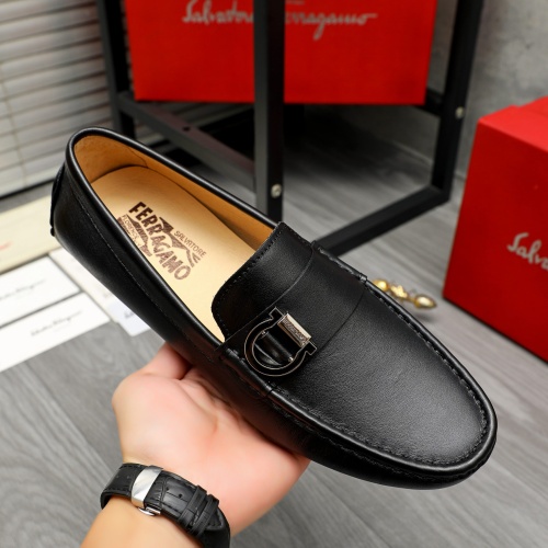 Replica Salvatore Ferragamo Leather Shoes For Men #1266618 $68.00 USD for Wholesale