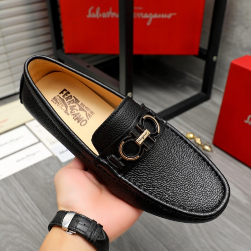 Replica Salvatore Ferragamo Leather Shoes For Men #1266622 $72.00 USD for Wholesale