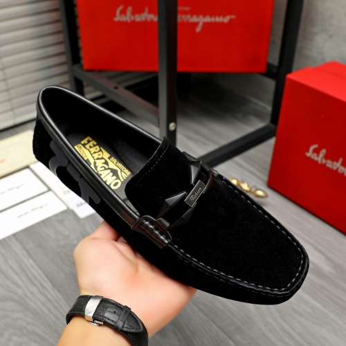 Replica Salvatore Ferragamo Leather Shoes For Men #1266625 $68.00 USD for Wholesale