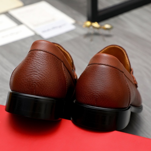 Replica Salvatore Ferragamo Leather Shoes For Men #1266628 $85.00 USD for Wholesale