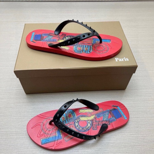 Replica Christian Louboutin CL Slippers For Men #1266703 $45.00 USD for Wholesale