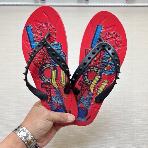 Replica Christian Louboutin CL Slippers For Men #1266703 $45.00 USD for Wholesale