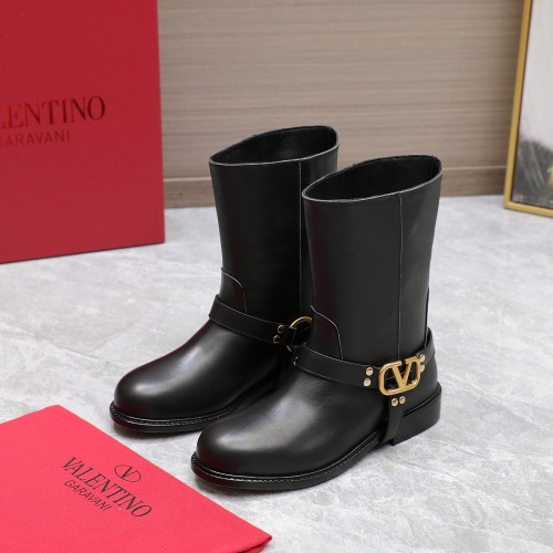 Replica Valentino Boots For Women #1266794 $150.00 USD for Wholesale