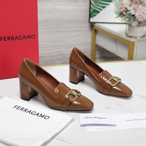 Replica Salvatore Ferragamo High-Heeled Shoes For Women #1267141 $108.00 USD for Wholesale