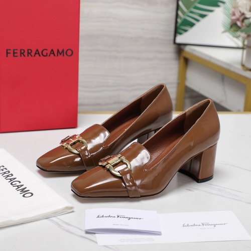 Replica Salvatore Ferragamo High-Heeled Shoes For Women #1267141 $108.00 USD for Wholesale