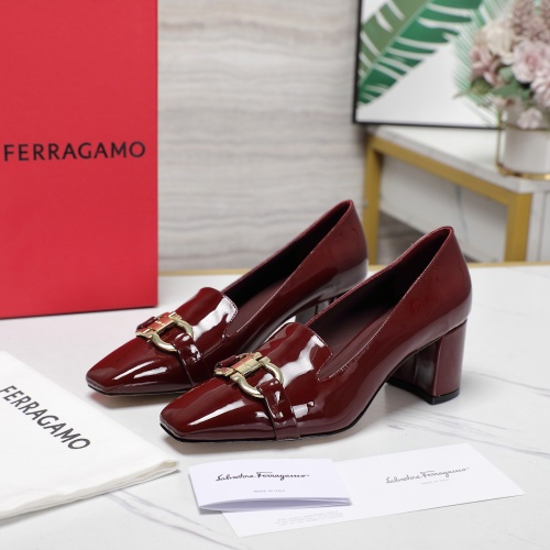 Replica Salvatore Ferragamo High-Heeled Shoes For Women #1267142 $108.00 USD for Wholesale