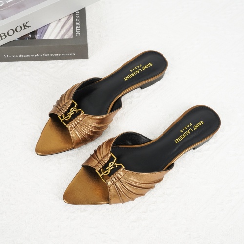 Replica Yves Saint Laurent YSL Slippers For Women #1267163, $85.00 USD, [ITEM#1267163], Replica Yves Saint Laurent YSL Slippers outlet from China