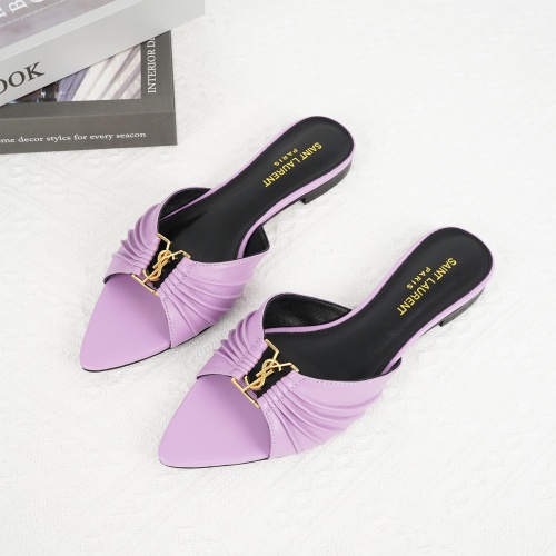 Replica Yves Saint Laurent YSL Slippers For Women #1267172, $85.00 USD, [ITEM#1267172], Replica Yves Saint Laurent YSL Slippers outlet from China