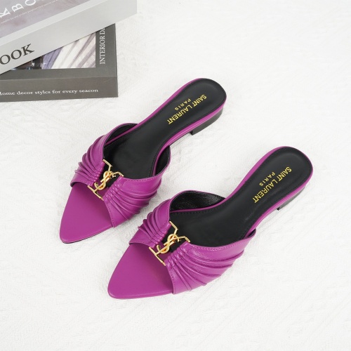 Replica Yves Saint Laurent YSL Slippers For Women #1267173, $85.00 USD, [ITEM#1267173], Replica Yves Saint Laurent YSL Slippers outlet from China