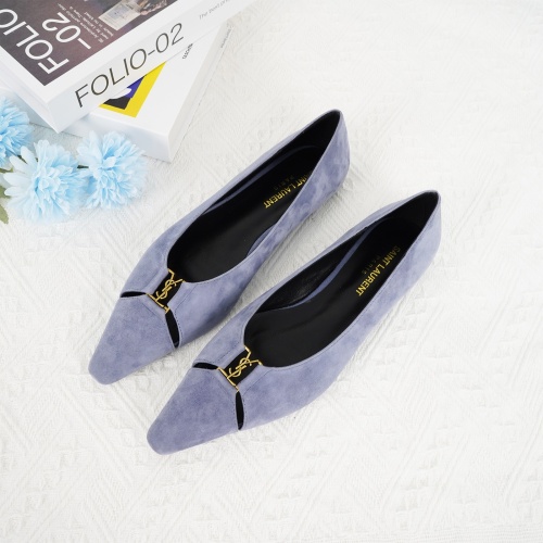 Replica Yves Saint Laurent YSL Flat Shoes For Women #1267197, $96.00 USD, [ITEM#1267197], Replica Yves Saint Laurent YSL Flat Shoes outlet from China