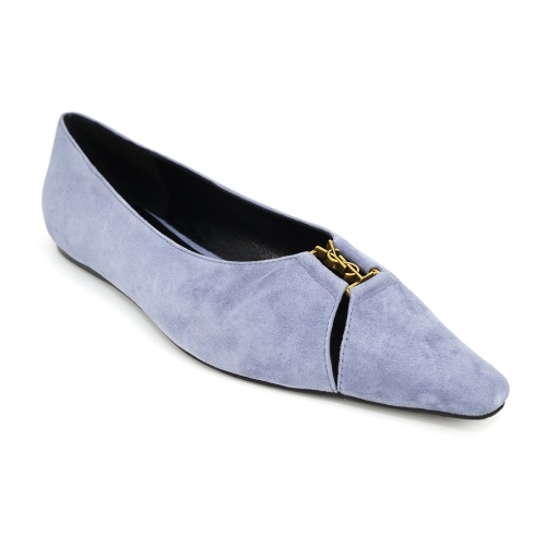 Replica Yves Saint Laurent YSL Flat Shoes For Women #1267197 $96.00 USD for Wholesale