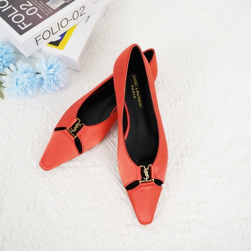 Replica Yves Saint Laurent YSL Flat Shoes For Women #1267199 $96.00 USD for Wholesale