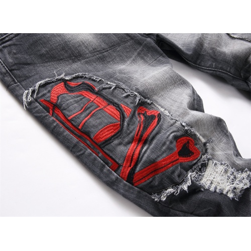 Replica Philipp Plein PP Jeans For Men #1268157 $48.00 USD for Wholesale