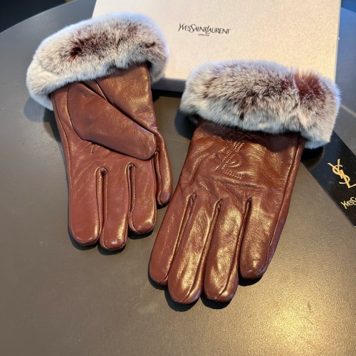 Replica Yves Saint Laurent Gloves For Women #1269088 $48.00 USD for Wholesale