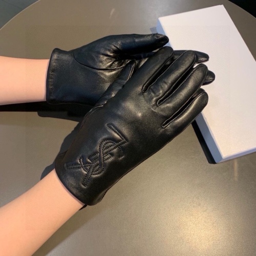 Replica Yves Saint Laurent Gloves For Women #1269228 $42.00 USD for Wholesale