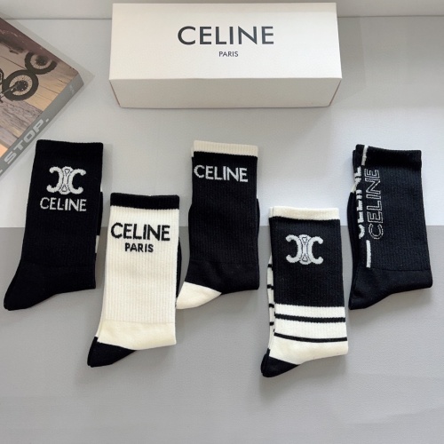 Replica Celine Socks #1269555 $29.00 USD for Wholesale