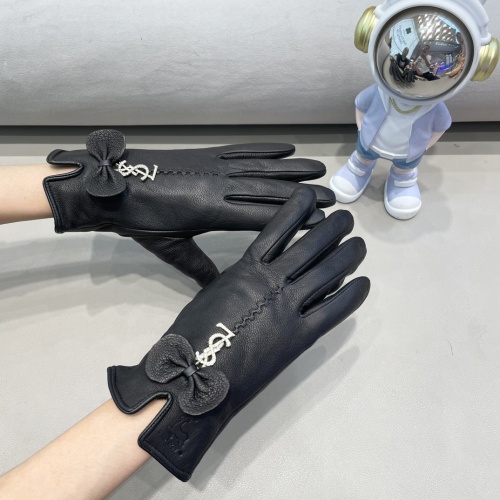 Replica Yves Saint Laurent Gloves For Women #1269596 $48.00 USD for Wholesale