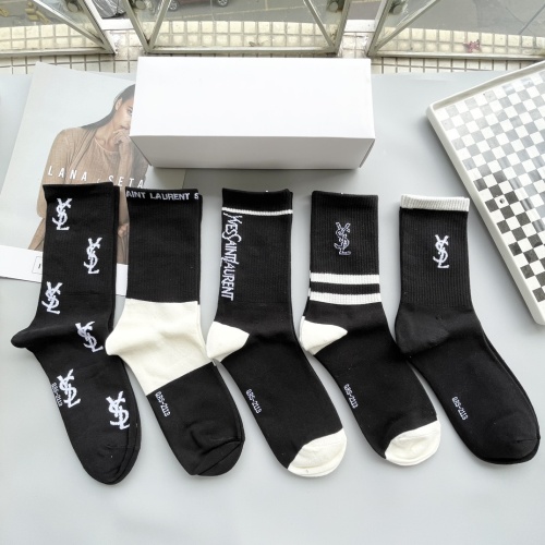 Replica Yves Saint Laurent YSL Socks #1269656 $29.00 USD for Wholesale