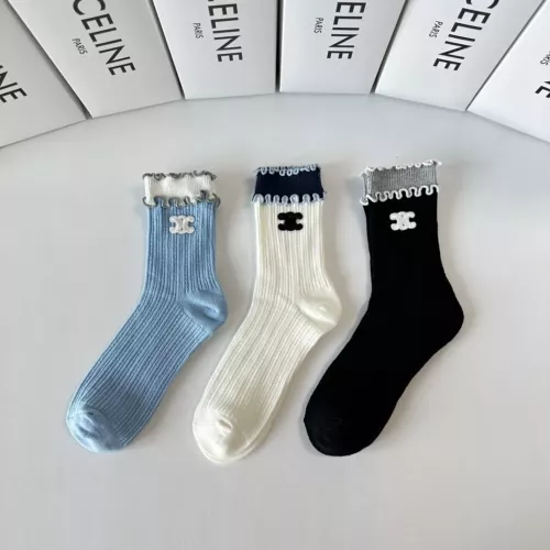 Replica Celine Socks For Women #1272774 $32.00 USD for Wholesale