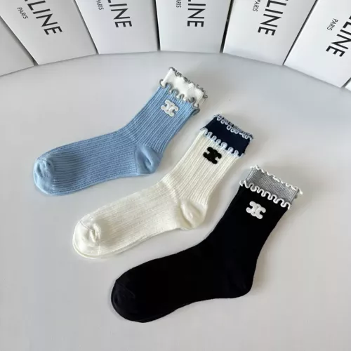 Replica Celine Socks For Women #1272774 $32.00 USD for Wholesale