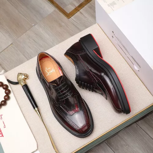 Replica Christian Louboutin Leather Shoes For Men #1273692 $150.00 USD for Wholesale