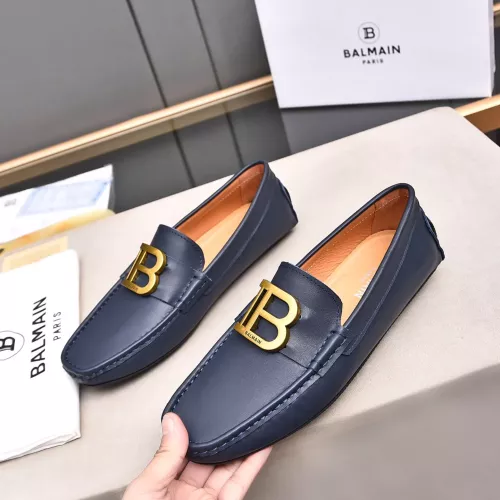 Replica Balmain Leather Shoes For Men #1273757, $76.00 USD, [ITEM#1273757], Replica Balmain Leather Shoes outlet from China