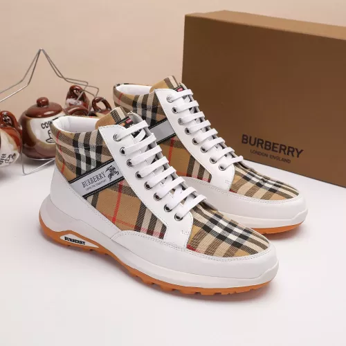 Replica Burberry High Tops Shoes For Men #1273966 $76.00 USD for Wholesale